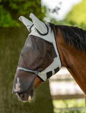 Fliegenmaske FLY GUARD II PLUS hellgrau SH - Busse - FashionsVida