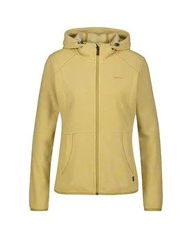 Giacca in pile da donna Lourosa Striped Hoodie oliva 48 - Meru - FashionsVida