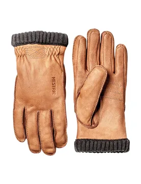 Gants en cuir et PrimaLoft® - Deerskin Primaloft Rib M Glove Cork en Cuir - Taille 8 - Marron - Hestra - FashionsVida