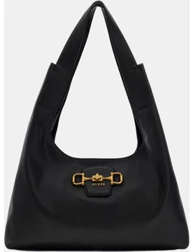 Bolso hobo con asa integrada y detalle metálico frontal - Guess - FashionsVida