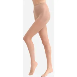 Panty transparente con puntera reforzada con stop malla