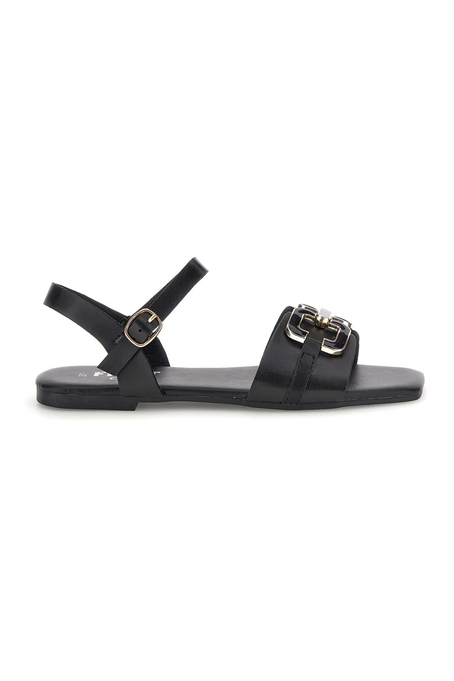 Sandali neri con morsetto PREA3595 36 - THE FIRST CHIC - FashionsVida
