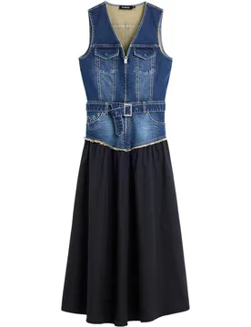 Vestido denim sin mangas - Desigual - FashionsVida