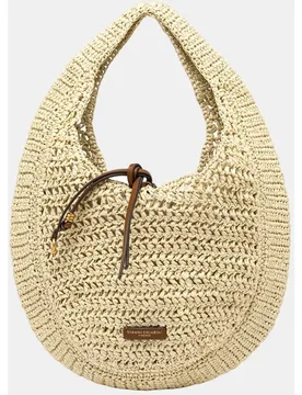 Bolso de hombro modelo Nefeli en paja tejida a crochet - Gianni Chiarini - FashionsVida