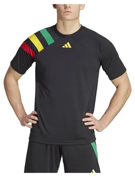 T-shirt à Manches Courtes Fortore 23 Black / Teagrn / Tmyell L - Adidas - FashionsVida