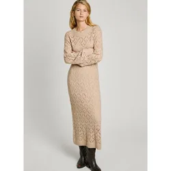 Vestito Lungo A Maniche Lunghe Hailey Light Beige M