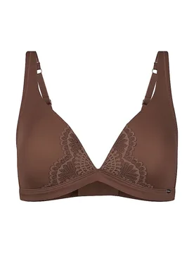 BH ohne Bügel MICRORNAMENTS deep taupe braun 80C Damen - Skiny - FashionsVida