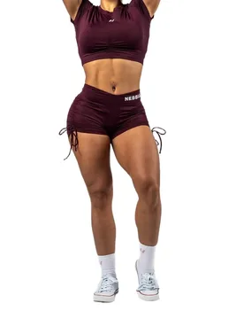 Leggings Courts Lace-up Sculpting Own Your Power 429 Dark Red XS - Nebbia - FashionsVida
