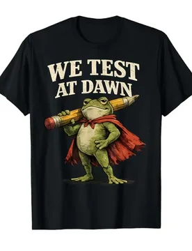 We Test At Dawn Coordinator Final Exam Funny Teacher Frog T-shirt For Men Women 100% Cotton T Shirts Short Sleeve Tops 0424-2 - Aliexpress - FashionsVida