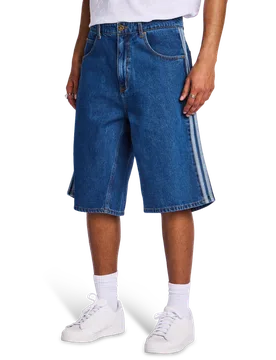 Firebird Men Shorts - Blue - Size M - 34'' - Cotton Denim - Blue - Size: Medium - Adidas - FashionsVida