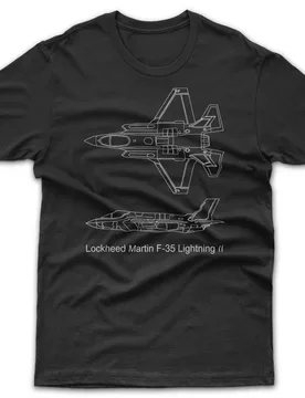 Blueprint-F-35 Lightning II-US Air Force Gift-US Army souvenir, 100% cotton short-sleeved printed T-shirt - Aliexpress - FashionsVida
