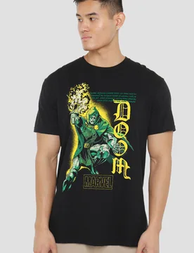 Unisex Villain Doom Trend T-Shirt, Black Size: 4XL - Black - Size: 4XL - Marvel - FashionsVida