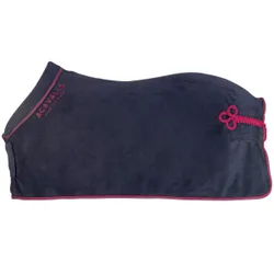 Fleecedecke, navy-burgundy 165cm