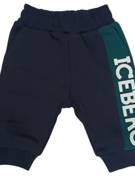 Pantalone In Felpa Blu/verde PFICE5301B - Iceberg - FashionsVida