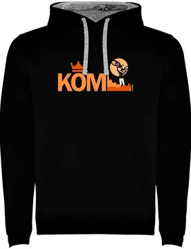 Felpa Con Cappuccio Kom Two-colour Black / Grey - Kruskis - FashionsVida