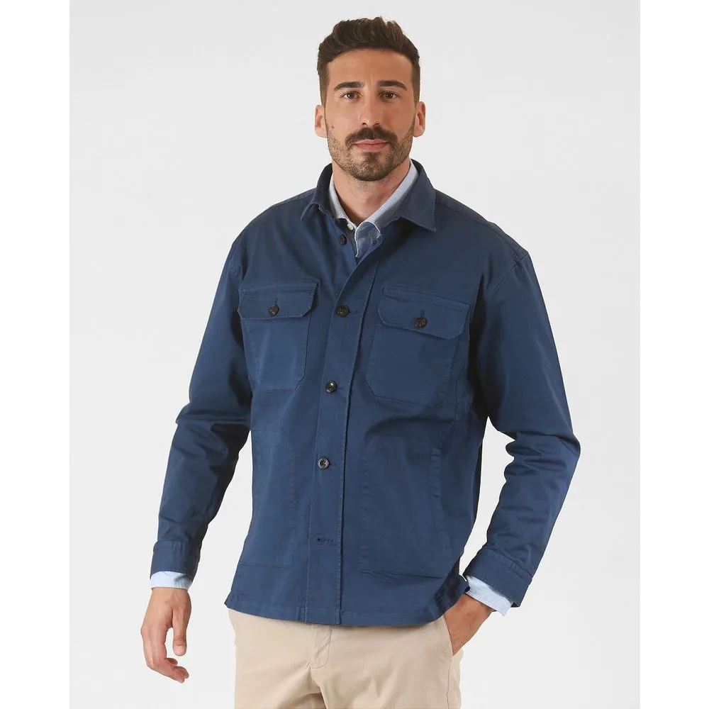 Chaqueta de hombre en azul oscuro - Wickett Jones - FashionsVida