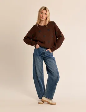 Jersey de mujer de manga larga estampado corazones - Molly Bracken - FashionsVida