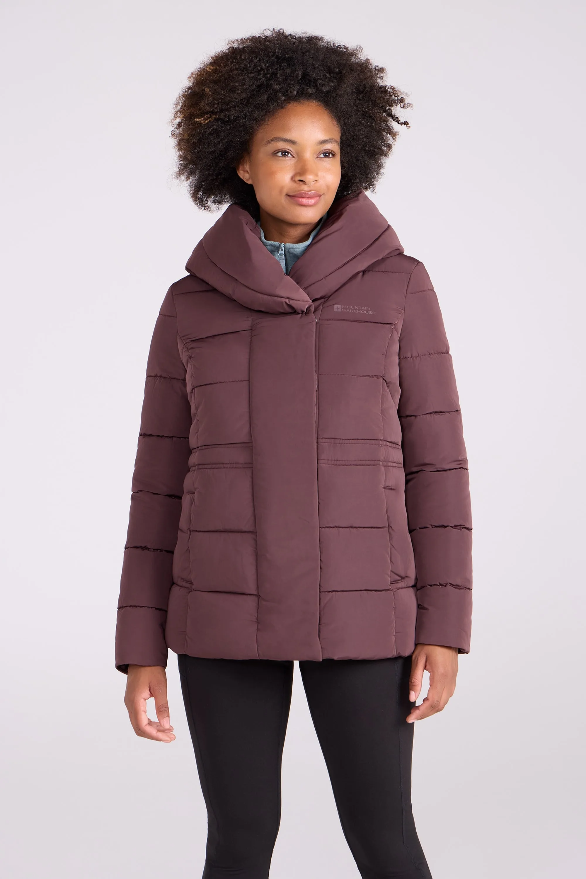Olive Womens Padded Jacket - Brown - Brown - Size: 12 - Mountain Warehouse - FashionsVida