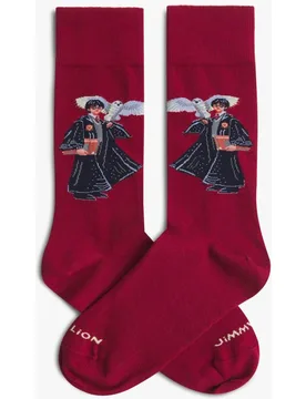 Calcetín de hombre Harry Potter casual rojo - Jimmy Lion - FashionsVida