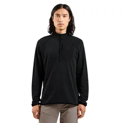 Felpa Con Mezza Zip Ascent Black M
