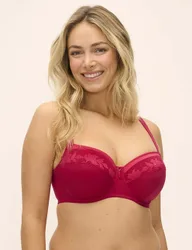 Illusion Underwired Side Support Bra Red female