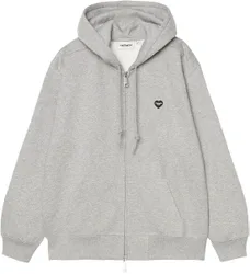 Sweat confortable - W' Hooded Small Heart Patch Jacket Grey Heather Black en Coton - Taille M - Gris