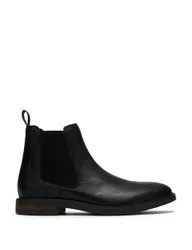 Leather Buckle Knee High Boots Black female