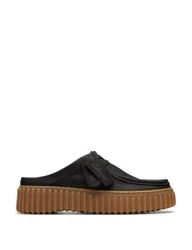 Torhill Leather Flatform Mules Black female