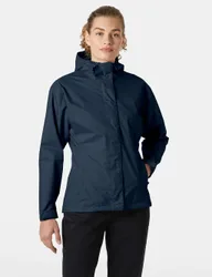 Seven J Waterproof Hooded Rain Jacket Navy female