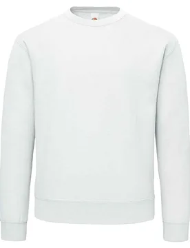 Mens Supercotton Plain Sweatshirt (White) - Size Large - Fruit of the loom - FashionsVida