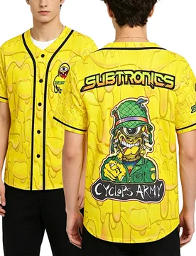 Subtronics Yellow Print Baseball Jersey 2026 Music Festival V-Neck Short Sleeve Button-up Shirts Women Men Streetwear Tops - Aliexpress - FashionsVida