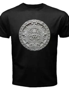 Creative Mexican Maya Art Carving Aztec Calendar Sunstone T-Shirt. Summer Cotton Short Sleeve O-Neck Mens T Shirt New S-3XL - Aliexpress - FashionsVida