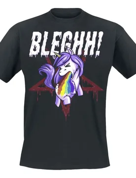 T-Shirt - Bleghh! Unicorn - M bis 3XL - für Männer - Größe 3XL - schwarz - Männer - male - Sprüche - FashionsVida