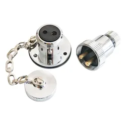 P Waterproof Plug 3a Silver One Size unisex