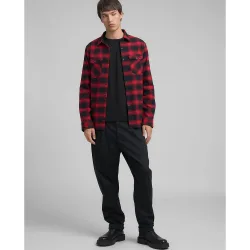 Camisa de hombre de manga larga a cuadros