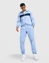Mens Colour Block Hooded Tracksuit - Blu, blu blu Uomo taglia 3/S