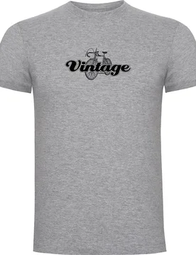 Maglietta A Maniche Corte Vintage Heather Grey - Kruskis - FashionsVida