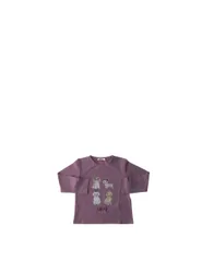 T-shirt con strass BABY ROSA MALVA 4A