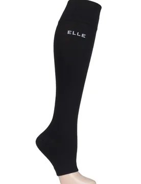 Pair Black Milk Compression Open Toe Socks Ladies Small - - Black - Size: Small - ELLE - FashionsVida