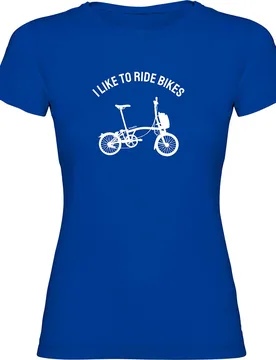 Maglietta A Maniche Corte I Like To Ride Bikes Royal Blue - Kruskis - FashionsVida