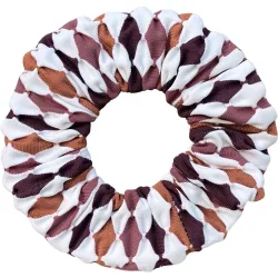 Coletero jacquard de rombos en tono , malva y marron