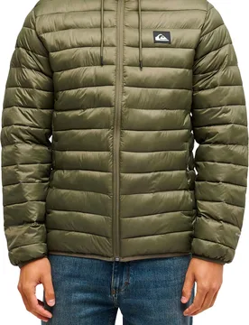 Doudoune chaude et imperméable - Scaly Hood Insulator Jacket Grape Leaf en Nylon - Taille M - Kaki - Quiksilver - FashionsVida