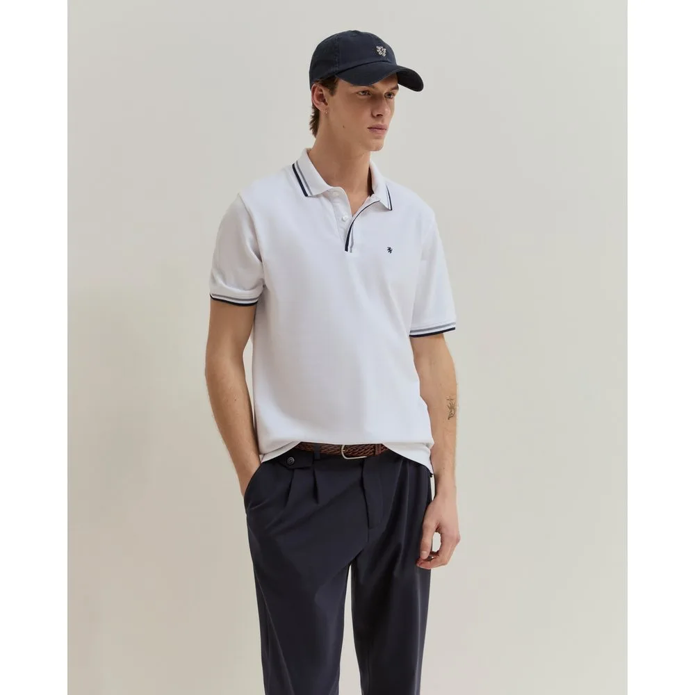 Polo de algodón piqué de hombre de corte regular - Lion of Porches - FashionsVida