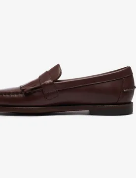 Mocasines de mujer de piel con flecos - Sebago - FashionsVida