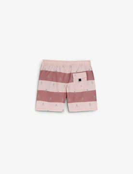 Bañador bermuda de hombre a rayas con calaveras a contraste - Scalpers - FashionsVida