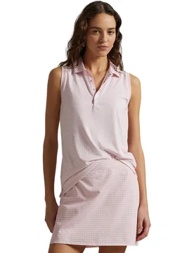 Polo Printd Ltwt Airflow, ärmellos, pink m - Ralph Lauren - FashionsVida
