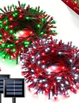 Pieza 50L/100L Luces de Hada LED Alimentadas por Energía Solar - Multicolor, 8 Modos, Alambre de Cobre Suave Impermeable, Adecuado para Decoración I - Shein - FashionsVida