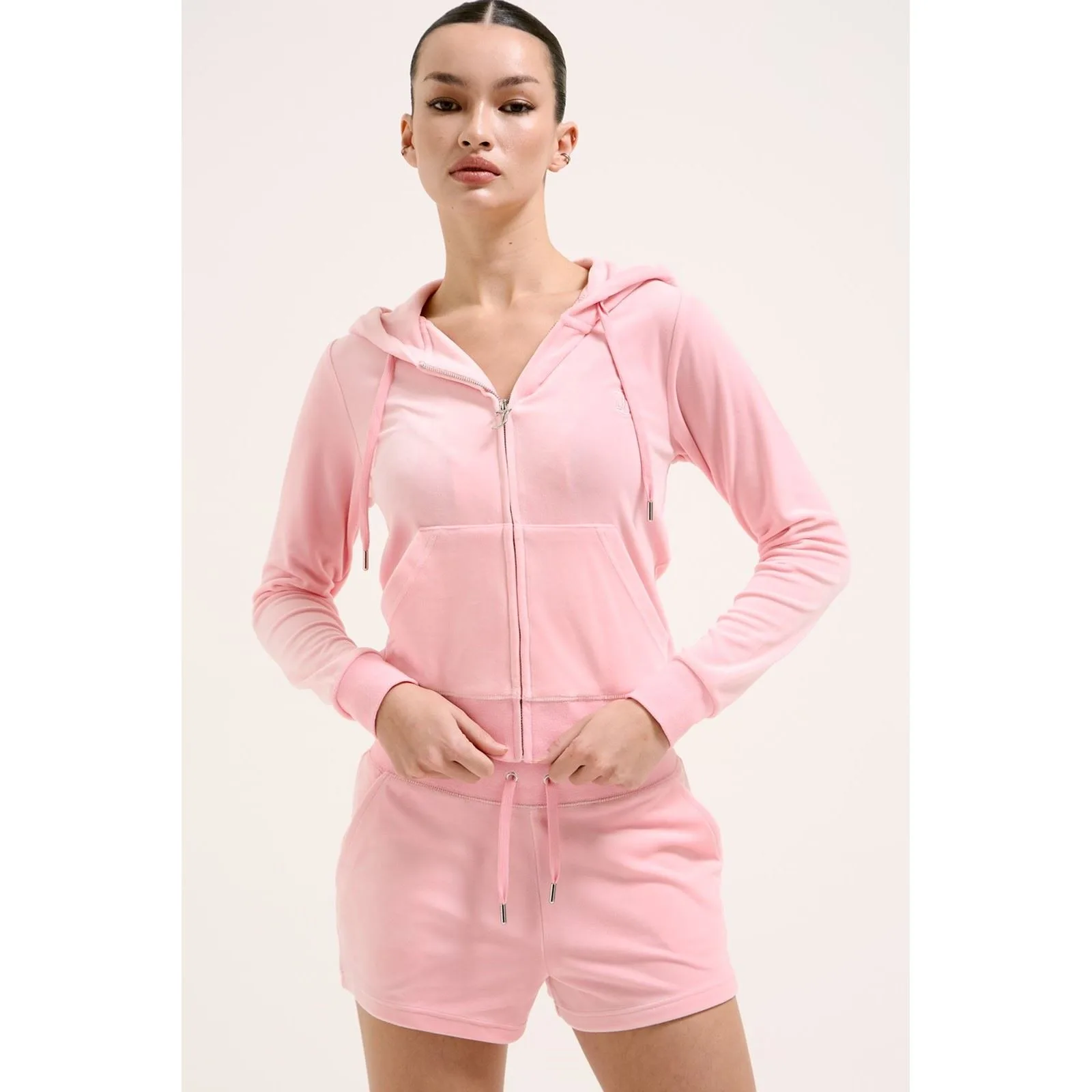 Robertson Classic Jacket Womens Pink Hooded Sweatshirt - Size Medium - Juicy couture - FashionsVida