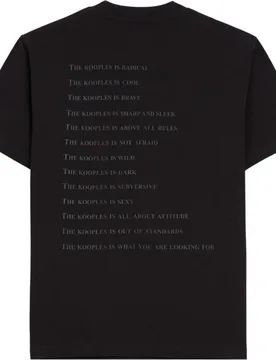 Camiseta de algodón con el logotipo «what is» - The Kooples - FashionsVida