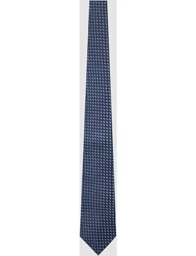 Corbata de hombre de seda jacquard geométrico - Roberto Verino - FashionsVida